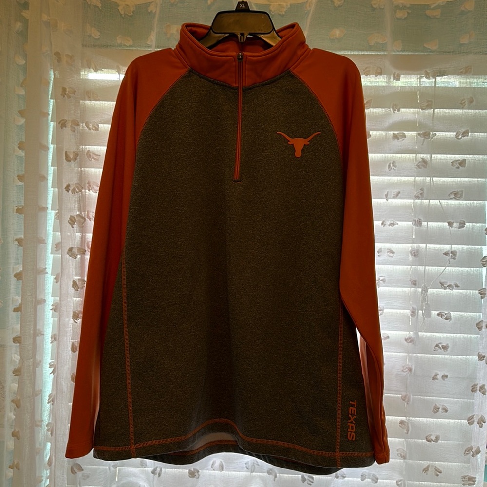 Texas longhorn fleece half zip